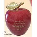 4"x5-1/2" Big Red Marble Apple Paper Weight (Screened)